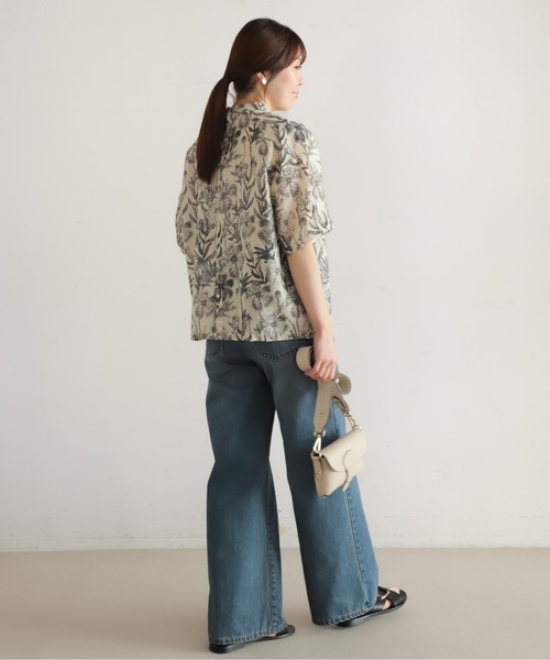 NOMBRE IMPAIR（ノンブルアンペール）の「【予約】ビッグプランツ　スタンドネック6分袖ブラウス（シャツ/ブラウス・レディース・キナリ・FREE）」の9枚目の写真