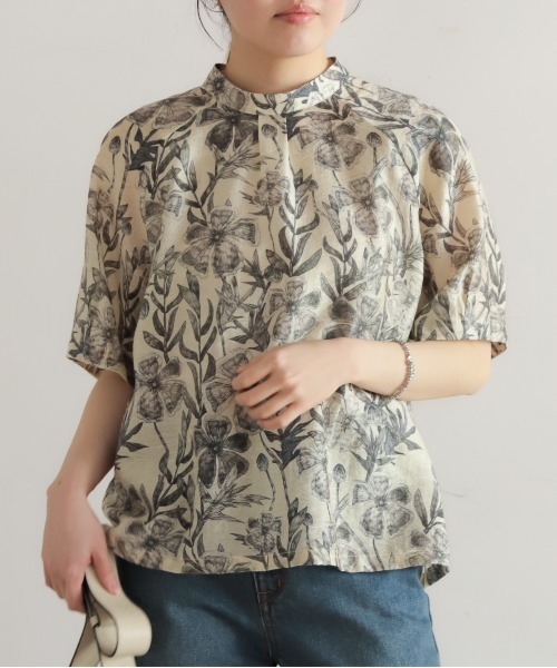 NOMBRE IMPAIR（ノンブルアンペール）の「【予約】ビッグプランツ　スタンドネック6分袖ブラウス（シャツ/ブラウス・レディース・キナリ・FREE）」の2枚目の写真