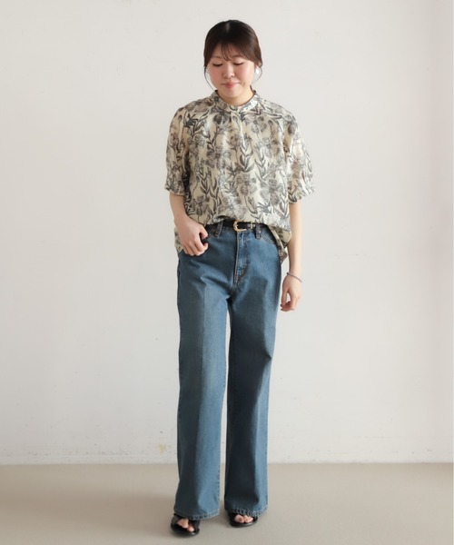 NOMBRE IMPAIR（ノンブルアンペール）の「【予約】ビッグプランツ　スタンドネック6分袖ブラウス（シャツ/ブラウス・レディース・キナリ・FREE）」の5枚目の写真