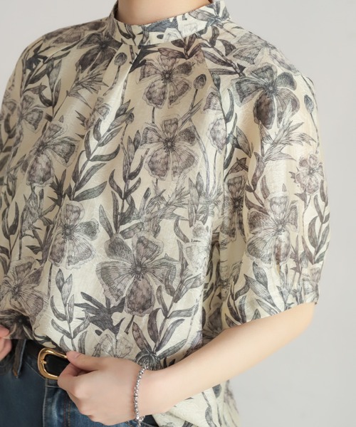 NOMBRE IMPAIR（ノンブルアンペール）の「【予約】ビッグプランツ　スタンドネック6分袖ブラウス（シャツ/ブラウス・レディース・キナリ・FREE）」の11枚目の写真