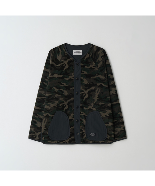 [Большой размер] Camp nylon patch‑free shirt — рубашка‑кардиган с нашивками