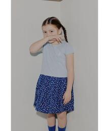 agnes b.（アニエスベー）の「ベビー ”b.”ロゴ プリント コットン 半袖 ドッキング ワンピース ”Roadies”（その他）」