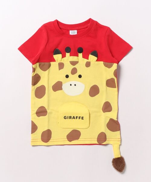 CHEEK ROOM（チークルーム）の「チークルーム きりん Tシャツ（Tシャツ/カットソー・キッズ・オフホワイト/ピンク/レッド・90cm/100cm/110cm/120cm/130cm）」の3枚目の写真