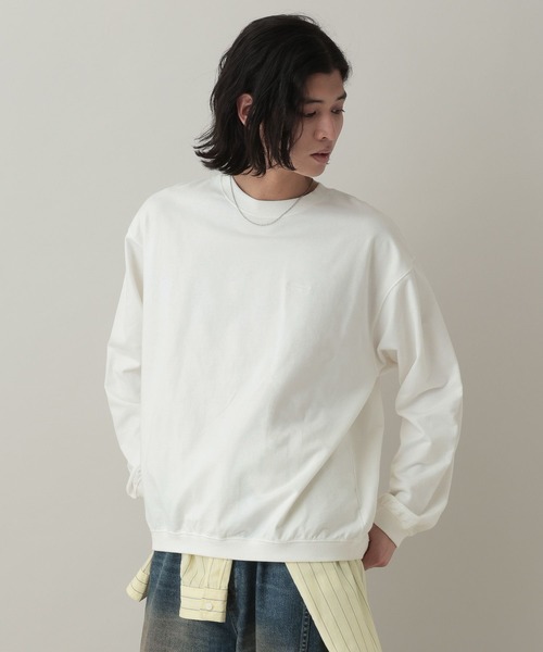 RAGEBLUE（レイジブルー）の「Pigment Mini Stitch Sweat/ピグメント加工ミニ刺繍スウェット（スウェット・メンズ・オフホワイト/その他19/グリーン/ネイビー・LARGE/MEDIUM）」の10枚目の写真