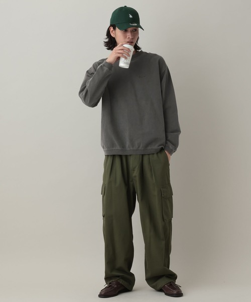 RAGEBLUE（レイジブルー）の「Pigment Mini Stitch Sweat/ピグメント加工ミニ刺繍スウェット（スウェット・メンズ・オフホワイト/その他19/グリーン/ネイビー・LARGE/MEDIUM）」の12枚目の写真