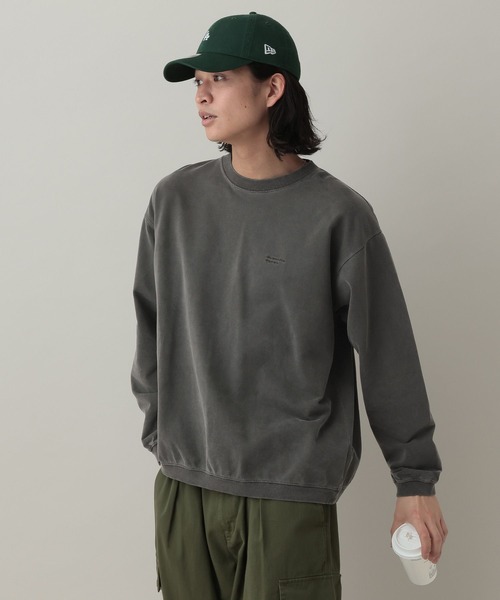 RAGEBLUE（レイジブルー）の「Pigment Mini Stitch Sweat/ピグメント加工ミニ刺繍スウェット（スウェット・メンズ・オフホワイト/その他19/グリーン/ネイビー・LARGE/MEDIUM）」の15枚目の写真