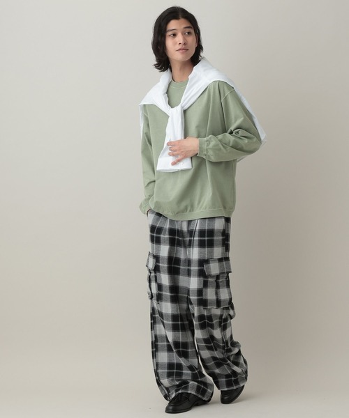 RAGEBLUE（レイジブルー）の「Pigment Mini Stitch Sweat/ピグメント加工ミニ刺繍スウェット（スウェット・メンズ・オフホワイト/その他19/グリーン/ネイビー・LARGE/MEDIUM）」の17枚目の写真