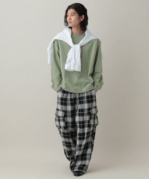 RAGEBLUE（レイジブルー）の「Pigment Mini Stitch Sweat/ピグメント加工ミニ刺繍スウェット（スウェット・メンズ・オフホワイト/その他19/グリーン/ネイビー・LARGE/MEDIUM）」の19枚目の写真