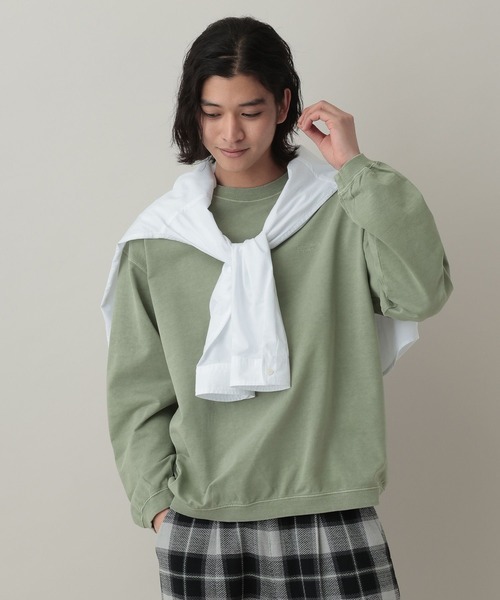 RAGEBLUE（レイジブルー）の「Pigment Mini Stitch Sweat/ピグメント加工ミニ刺繍スウェット（スウェット・メンズ・オフホワイト/その他19/グリーン/ネイビー・LARGE/MEDIUM）」の20枚目の写真