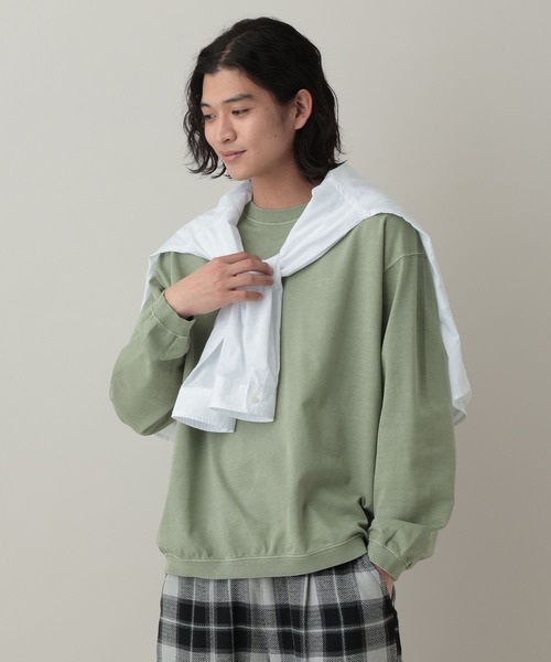 RAGEBLUE（レイジブルー）の「Pigment Mini Stitch Sweat/ピグメント加工ミニ刺繍スウェット（スウェット・メンズ・オフホワイト/その他19/グリーン/ネイビー・LARGE/MEDIUM）」の22枚目の写真