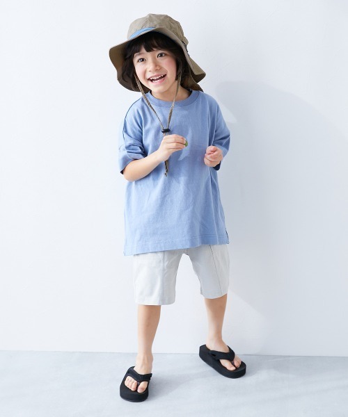 devirock（デビロック）の「保冷剤が入る日よけガード付き 親子で使える 撥水 UVカットフェスハット(水陸両用)（ハット・キッズ・チャコール/マルチ/ラベンダー/ブルー系1/ブルー系2/ピンク系1/ブルーグレー/ブラック/ライトグレー/ベージュ・52/54/56/58）」の15枚目の写真