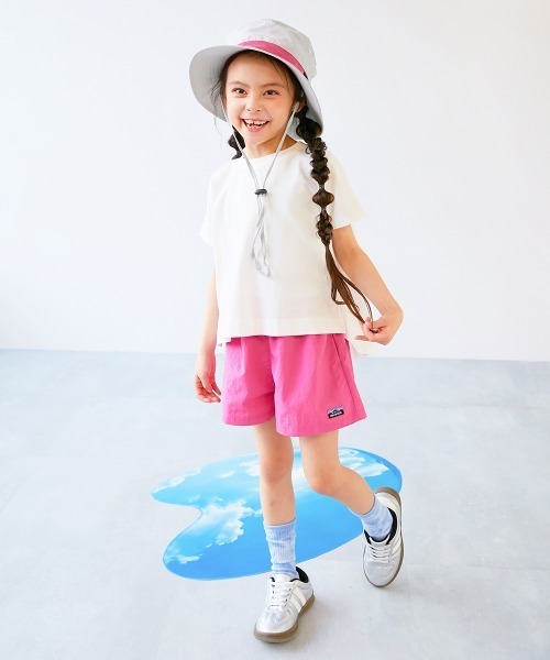 devirock（デビロック）の「保冷剤が入る日よけガード付き 親子で使える 撥水 UVカットフェスハット(水陸両用)（ハット・キッズ・チャコール/マルチ/ラベンダー/ブルー系1/ブルー系2/ピンク系1/ブルーグレー/ブラック/ライトグレー/ベージュ・52/54/56/58）」の16枚目の写真