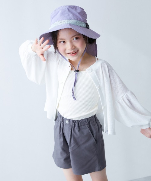 devirock（デビロック）の「保冷剤が入る日よけガード付き 親子で使える 撥水 UVカットフェスハット(水陸両用)（ハット・キッズ・チャコール/マルチ/ラベンダー/ブルー系1/ブルー系2/ピンク系1/ブルーグレー/ブラック/ライトグレー/ベージュ・52/54/56/58）」の17枚目の写真