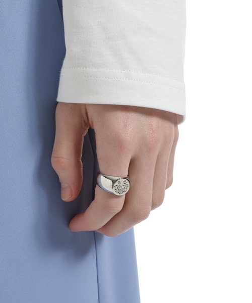 HARE(ハレ)の「【MADE IN JAPAN】GACE ROSEリング(HARE)(リング・メンズ・シルバー/ブラック・FREE)」の4枚目の写真