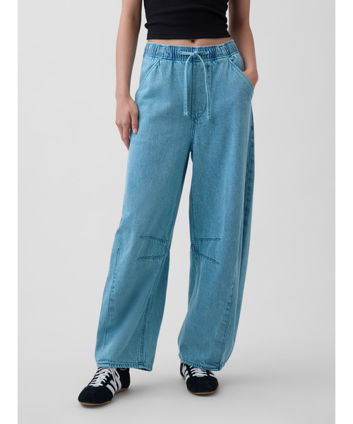 GAP（ギャップ）の「ミッドライズ ウルトラソフト イージーウエスト ホースシューデニム（デニムパンツ・レディース・ブルー・L/M/S/XS/XXS）」の10枚目の写真