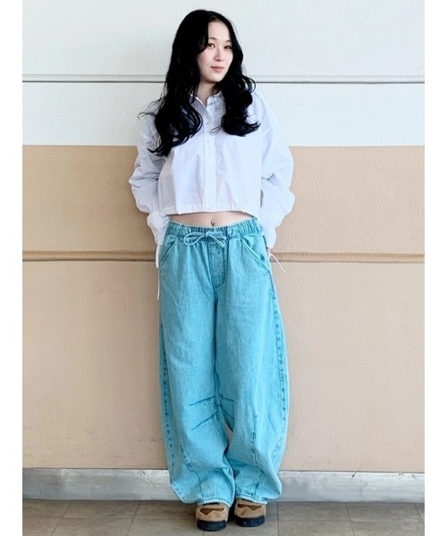 GAP（ギャップ）の「ミッドライズ ウルトラソフト イージーウエスト ホースシューデニム（デニムパンツ・レディース・ブルー・L/M/S/XS/XXS）」の7枚目の写真