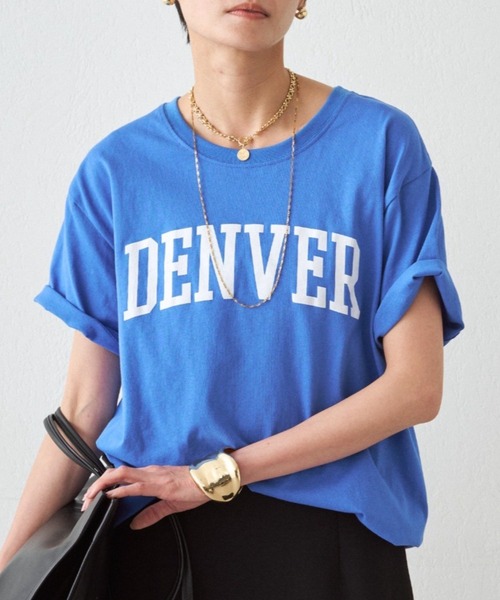 LOUNGEDRESS(ラウンジドレス)の「カラーロゴTシャツ(Tシャツ/カットソー・レディース・ブルー/イエロー/レッド・FREE)」の2枚目の写真