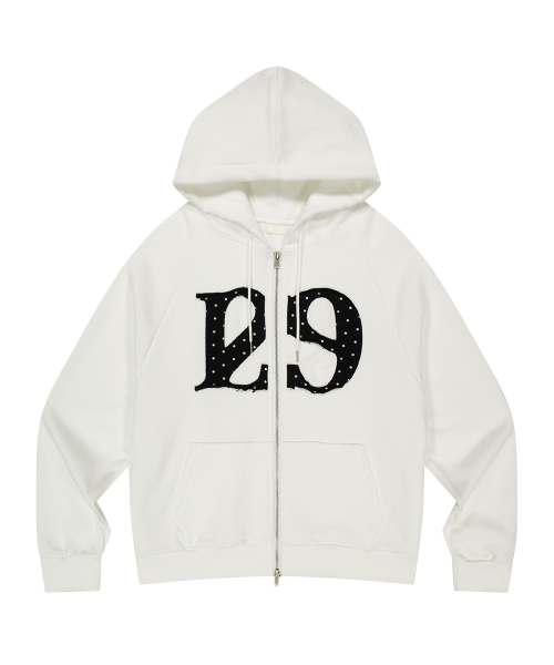 ILLIGO（イリゴ）の「129 ロゴパッチ フードパーカー ジップアップ ホワイトドット（パーカー・レディース・その他・SMALL/MEDIUM/LARGE）」の8枚目の写真