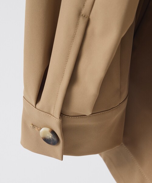 collex（コレックス）の「ハイネックフレアーコート（トレンチコート・レディース・キャメル/チャコールグレー・フリー）」の15枚目の写真