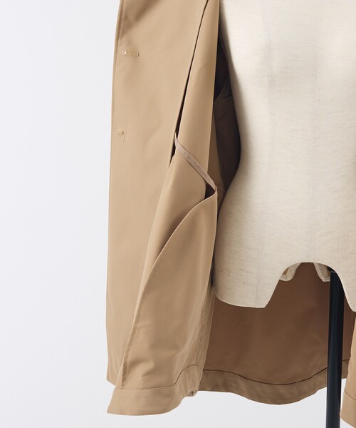 collex（コレックス）の「ハイネックフレアーコート（トレンチコート・レディース・キャメル/チャコールグレー・フリー）」の16枚目の写真