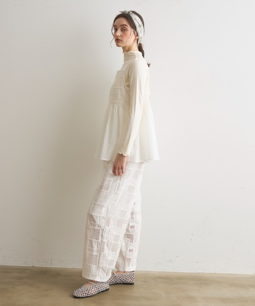 Crisp（クリスプ）の「コード刺繍メッシュイージーパンツ（その他パンツ・レディース・ホワイト・FREE）」の8枚目の写真