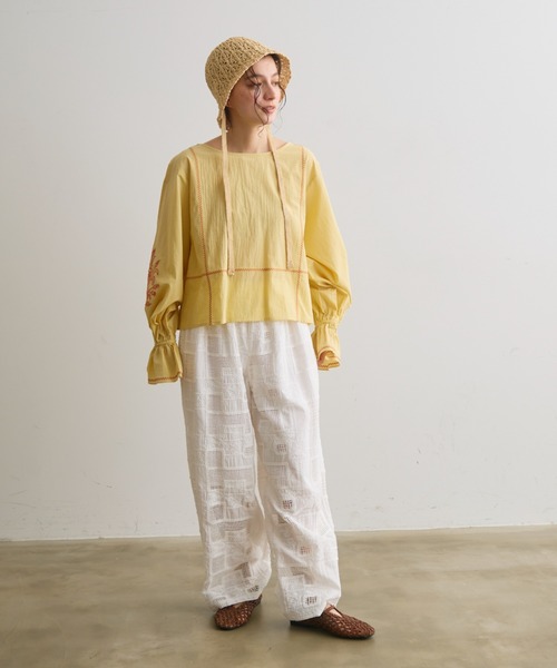 Crisp（クリスプ）の「コード刺繍メッシュイージーパンツ（その他パンツ・レディース・ホワイト・FREE）」の21枚目の写真