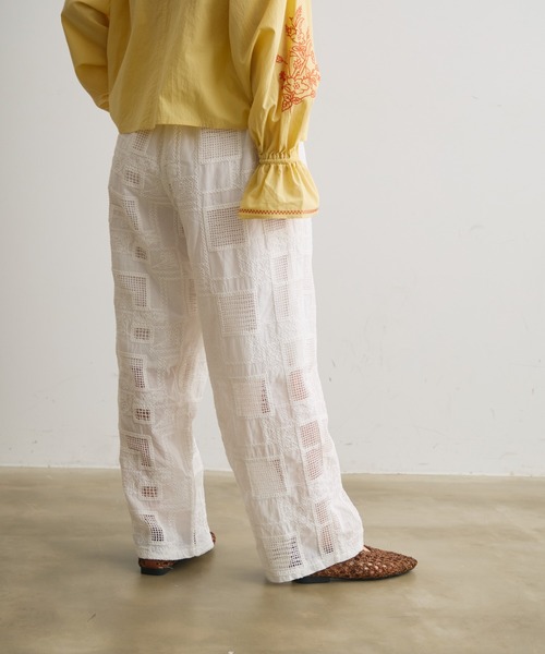 Crisp（クリスプ）の「コード刺繍メッシュイージーパンツ（その他パンツ・レディース・ホワイト・FREE）」の14枚目の写真