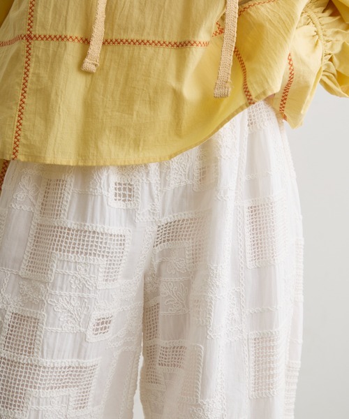 Crisp（クリスプ）の「コード刺繍メッシュイージーパンツ（その他パンツ・レディース・ホワイト・FREE）」の15枚目の写真