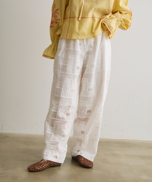 Crisp（クリスプ）の「コード刺繍メッシュイージーパンツ（その他パンツ・レディース・ホワイト・FREE）」の11枚目の写真