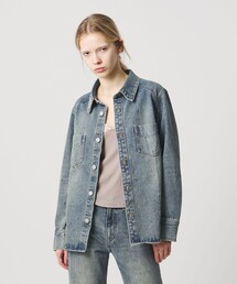 ATTISESSION | ＜ATTISESSION＞ダーティ フィニッシュ デニム シャツ(シャツ/ブラウス)