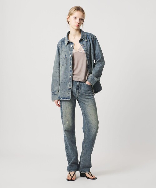 ATTISESSION（アティセッション）の「＜ATTISESSION＞ダーティ フィニッシュ デニム シャツ（シャツ/ブラウス・レディース・コバルトブルー・36/38）」の11枚目の写真