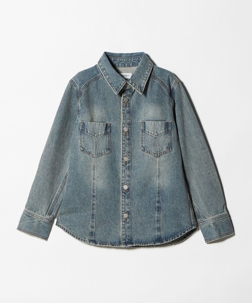 ATTISESSION（アティセッション）の「＜ATTISESSION＞ダーティ フィニッシュ デニム シャツ（シャツ/ブラウス・レディース・コバルトブルー・36/38）」の12枚目の写真
