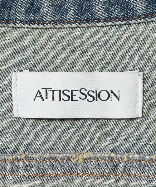 ATTISESSION（アティセッション）の「＜ATTISESSION＞ダーティ フィニッシュ デニム シャツ（シャツ/ブラウス・レディース・コバルトブルー・36/38）」の2枚目の写真