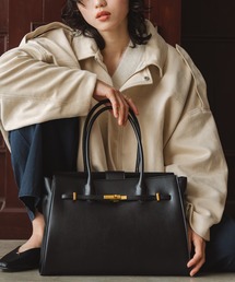 LA MARGE（ラマージ）の「【LA MARGE】フロントベルトデザイン トートバッグ / レディース ショルダーバッグ ひねり金具 b5 通勤バッグ（トートバッグ）」