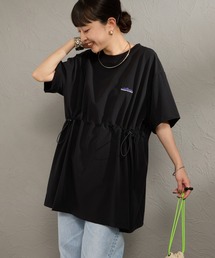 THOUSAND MILE（サウザンドマイル）の「[THOUSAND MILE サウザンド マイル] 別注 ワンポイントロゴ刺繍 ウエストドローコードチュニックTシャツ（Tシャツ/カットソー）」