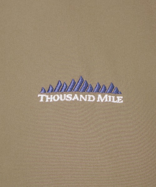 THOUSAND MILE（サウザンドマイル）の「[THOUSAND MILE/サウザンド マイル] 別注 ワンポイントロゴ刺繍 ウエストドローコードチュニックTシャツ（Tシャツ/カットソー・レディース・チャコール/カーキ/ブラック・F）」の7枚目の写真