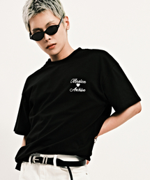 DWSE（ディーダブリューエスイー）の「ハートグラフィックTシャツ（ブラック）（Tシャツ/カットソー）」