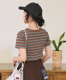 ワッフル Tシャツ/ボーダーTシャツ