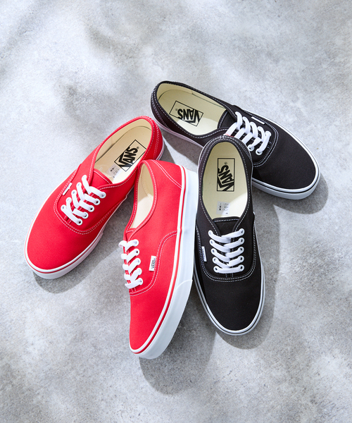 VANS（バンズ）の「VANS / ヴァンズ UA Authentic（スニーカー・メンズ・ブラック/レッド・26cm/28cm/27.5cm/27cm/26.5cm）」の7枚目の写真