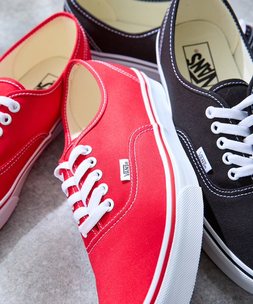 VANS（バンズ）の「VANS / ヴァンズ UA Authentic（スニーカー・メンズ・ブラック/レッド・26cm/28cm/27.5cm/27cm/26.5cm）」の8枚目の写真