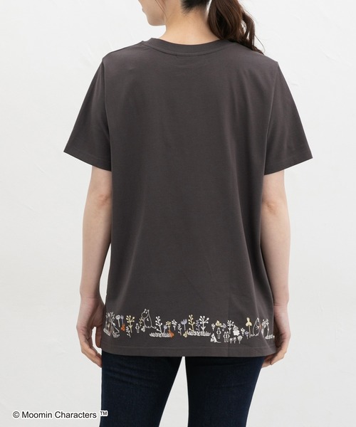 Honeys(ハニーズ)の「【UVカット】ムーミン/半袖チュニック(Tシャツ/カットソー・レディース・ダークグリーン系/ピンク/ホワイト×ネイビー/スミクロ・L/LL/M)」の19枚目の写真