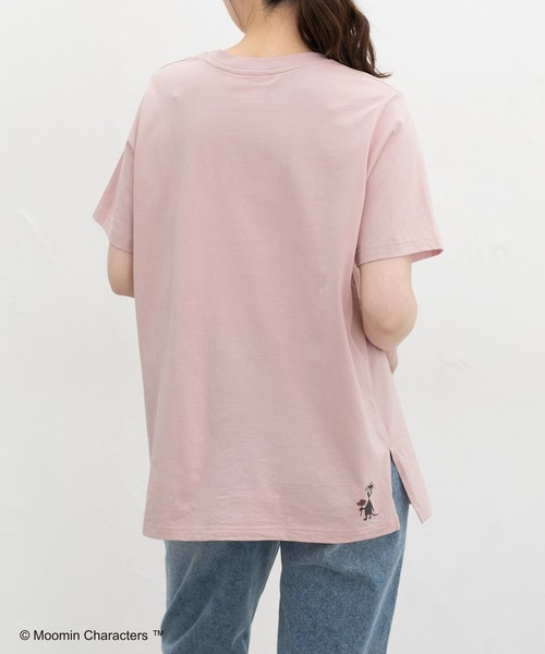 Honeys(ハニーズ)の「【UVカット】ムーミン/半袖チュニック(Tシャツ/カットソー・レディース・ダークグリーン系/ピンク/ホワイト×ネイビー/スミクロ・L/LL/M)」の6枚目の写真