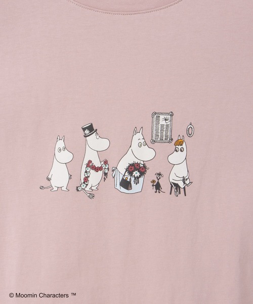 Honeys(ハニーズ)の「【UVカット】ムーミン/半袖チュニック(Tシャツ/カットソー・レディース・ダークグリーン系/ピンク/ホワイト×ネイビー/スミクロ・L/LL/M)」の9枚目の写真