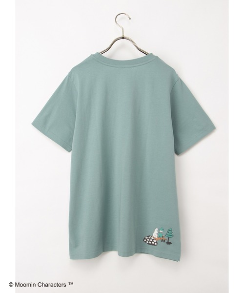 Honeys(ハニーズ)の「【UVカット】ムーミン/半袖チュニック(Tシャツ/カットソー・レディース・ダークグリーン系/ピンク/ホワイト×ネイビー/スミクロ・L/LL/M)」の14枚目の写真