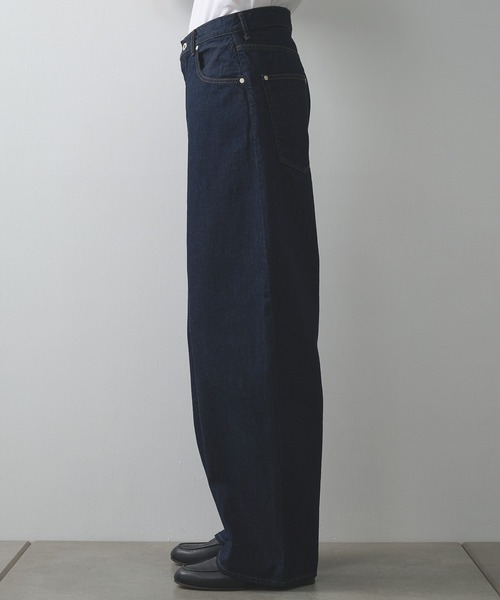 STUDIOUS（ステュディオス）の「【STUDIOUS】Barrel Denim pants（デニムパンツ・メンズ・ネイビー・3/2/1）」の4枚目の写真