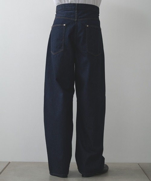 STUDIOUS（ステュディオス）の「【STUDIOUS】Barrel Denim pants（デニムパンツ・メンズ・ネイビー・3/2/1）」の5枚目の写真