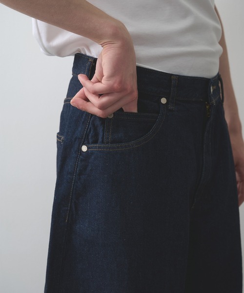 STUDIOUS（ステュディオス）の「【STUDIOUS】Barrel Denim pants（デニムパンツ・メンズ・ネイビー・3/2/1）」の6枚目の写真