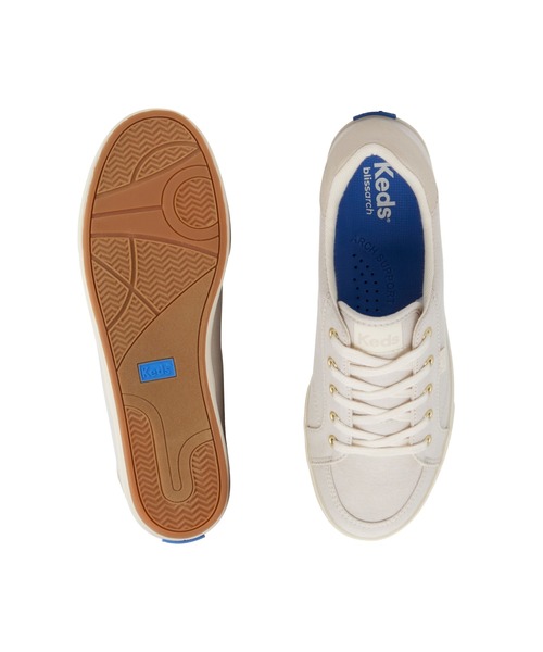 Keds(ケッズ)の「Keds センター スリー ツートーン テキスタイル ナチュラルホワイト(スニーカー・レディース・オフホワイト・23.0cm/23.5cm/24.0cm/24.5cm/25.0cm/22.5cm)」の5枚目の写真