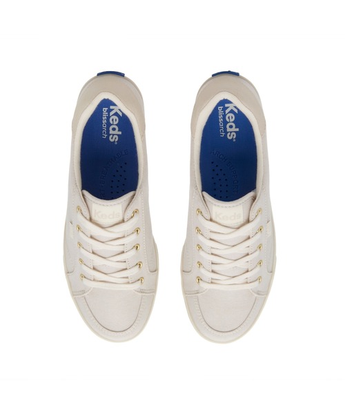 Keds(ケッズ)の「Keds センター スリー ツートーン テキスタイル ナチュラルホワイト(スニーカー・レディース・オフホワイト・23.0cm/23.5cm/24.0cm/24.5cm/25.0cm/22.5cm)」の3枚目の写真