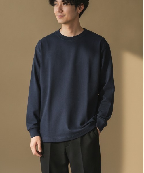 LIFEMAX(ライフマックス)の「【LIFEMAX/ライフマックス】10.2オンススーパーヘビーウェイトロングスリーブTシャツ/長袖T 超肉厚 無地 オーバーサイズ 全6色 ユニセックス(Tシャツ/カットソー・メンズ・ブルー系その他/ベージュ系その他/グレー系その他/ブラック/ネイビー・X-LARGE/LARGE/MEDIUM)」の4枚目の写真
